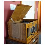 Museum Thomas Series Turntable AM/FM/Cassette/Radio, 11.5"x18"x14" Powers On
