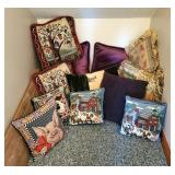 Decorative Throw Pillow Assortment, Qty 12