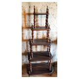 Solid Wood Tiered Curio Shelf, 53" x 22" x 12"