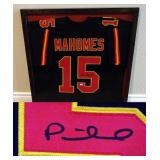 Patrick Mahomes Signed 29" X 33" Custom Framed Jersey, JSA COA