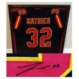Tyrann Mathieu Signed 29" X 33" Custom Framed Jersey, JSA COA