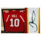 Tyreek Hill Signed 29" X 33" Custom Framed Jersey, JSA COA