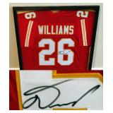 Damien Williams Signed 29" X 33" Custom Framed Jersey, JSA COA