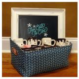 Too Cold To Care Sign, 4 Hot Chocolate Mugs, 15 Pouches Of Instant Hot Cocoa
