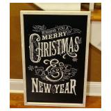 Merry Christmas And Happy New Year Sign