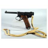Japanese Nambu Type 14 8mm Nambu Pistol SN# 69768, With Lanyard, Cleaning Tool, Bullet Hole In Trigg