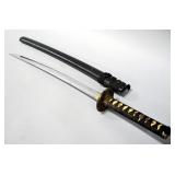 Wakizashi Sword, 17.5" Blade, In Wood Scabbard, Modern Production