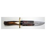 Trophy Stag Premium Cutlery Bowie Knife J420 TS-104, 8.25" Blade, With Leather Sheath