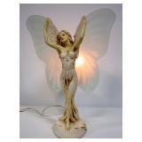 Fairy Woman Resin Table Lamp, 23.5" High, Powers On