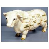 Charoliase Ceramic Butcher Cut Cow Bank