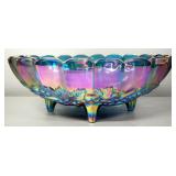 Carnival Glass Collection, Includes Pedestaled And Footed Candy Dishes, Goblets, Candle Dishes, And 