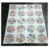 Handstiched Quilts With Floral Patterns, Qty 2, Approx Sizes 60" x 73" And 60" x 70"