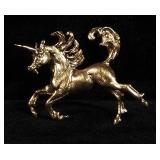 14K Gold Unicorn Pendant, 10.4 g Total Weight