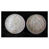 1883 And 1885 Morgan Silver Dollars