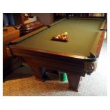 Brunswick Heirloom Pool Table With Leather Pockets 32.5" x 102" x 56" Includes Balls
