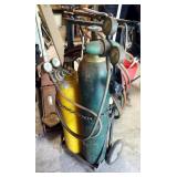Oxygen And Acetylene Torch Welding Setup, Includes 2-Wheel Cart, Tanks, Hose, And Victor Welding Tor