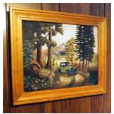 Framed Art Work By Ruby Pointer Dated 1990 18" x 22"