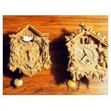 Vintage Lux Clocks MFG Co. Cuckoo Clock QTY. 2