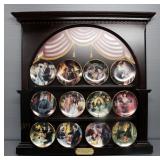 Bradford Exchange "Gone With The Wind" Golden Memories Mini Plate Collection, With Display, 12 Plate