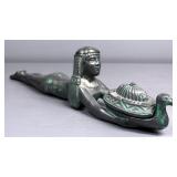 Vantine Art Deco Egyptian Incense Burner, 13.5" Long