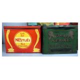 Antique Tins Assortment, Various Brands And Sizes, Total Qty 13