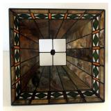 Glass Lamp Shade With Geometric Pattern, No Fitter/ Harp