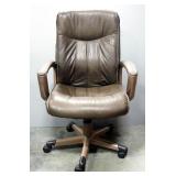 Rolling Office Chair With Adjustable Height, Some Wear, 40" High