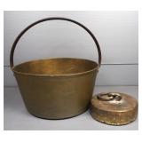 Copper Pot With Handle And Weight With Ring