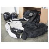 Motorcycle Riding Accessories, Includes Two Full-Faced Helmets, Four Protective Jackets, Sizes M, L,