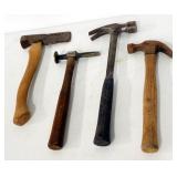 Hammer Assortment, Includes Snap-On Auto Body Hammer, Fender Bumping Hammer, Claw Hammers, Hatchets 