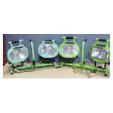 Pair Of Commercial Electric Dual-Head Shop Lights, Both Power On