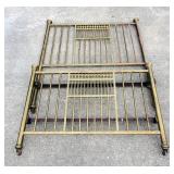 Antique Full Size Brass Headboard And Footboard, Headboard Measures 59in x 54in, Footboard Measures 