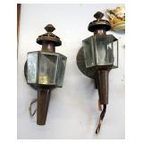Antique Copper Coach Lamps Qty 2