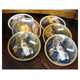 Knowles Collectible Numbered Norman Rockwell Plates Qty 10, And Saturday Evening Post Glassware Qty 