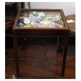 BNS Company Solid Wood Glass Top Display Table, 22in x 20in x 20in