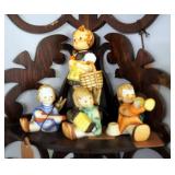 Vintage Goebel West Germany Hummel Collection Including Girl With Basket And Musical Cherub Candle H