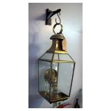 Antique Brass Kerosene Oil Lantern 18in Tall
