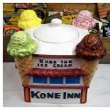 Treasure Craft Ceramic Kone Inn Ice Cream Stand Cookie Jar