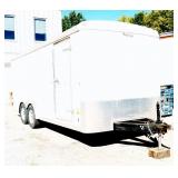 2006 Doolittle Enclosed 16ft Utility Trailer, Double Axle, Bumper Pull, 2 5/16in Ball Hitch VIN# 1DG