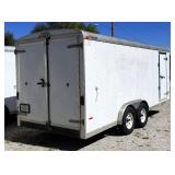 2003 Doolittle 16ft Enclosed Cargo Trailer, Double Axle, Bumper Pull, 2 5/16in Ball Hitch VIN# 1DGCS