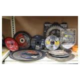 Sanding, Cutoff And Diamond Blade Assortment, Various Sizes And Styles Qty 33