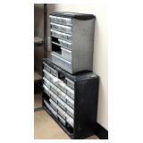 Tabletop Hardware Organizer Bins Qty 2, Including Contents