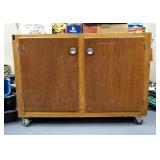 Custom Built Rolling Storage Cabinet, 34.5in x 48in x 14