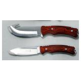 Elk Ridge 2 Knife Set Model ER-927BN, In Nylon Sheath