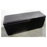 Padded Floor Gun Chest, Lockable Inner Compartment Holds 5 Long Arms, Additional Upper Storage Area,