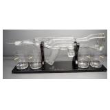 The Wine Savant Gun Decanter Set, Gun Mug And AK Ice Tray For Frozen Bullets, All NIB