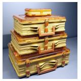 Plano Magnum Tackle Boxes, Various Sizes, Qty 4, With Contents, Including Lures, Bobbers, Hooks And 