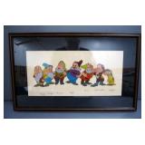 Seven Dwarfs Animated Cel, Hand Painted By Disney Ink And Paint Department Member Madeline Porter In