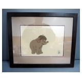 Walt Disney Original Hand-Painted Film Cel Of Hathi Jr. From The Jungle Book, Framed, Double Matted,