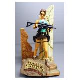 Tomb Raider Jungle Lara Croft Stationary 9" Figure Display With Gun